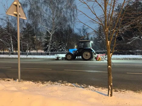 Борьбы со снегом в Набережных Челнах: на уборку вышли усиленные бригады