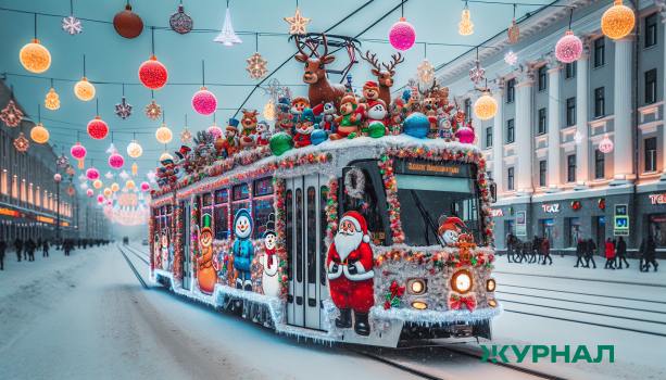 В Казани на праздники запустят трамвай с новогодними персонажами