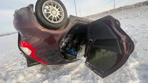 Опрокидывание автомобиля на М-12 в Татарстане: пострадали три человека