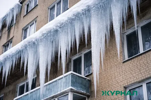 В Казани выявили опасные сосульки на зданиях в Вахитовском районе