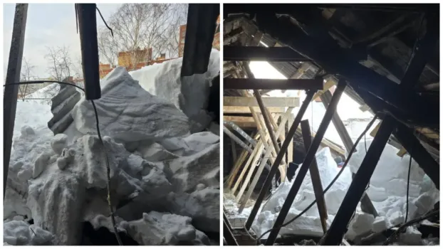В Казани обрушилась крыша многоквартирного дома из-за снега