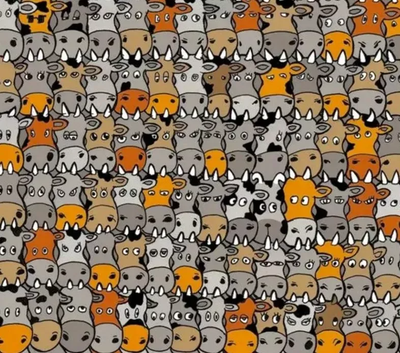 Проверьте свою внимательность: найдите собаку среди коров за 7 секунд!