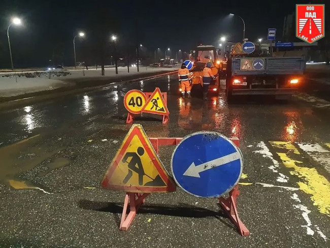 В Набережных Челнах начался ямочный ремонт дорог в ночное время