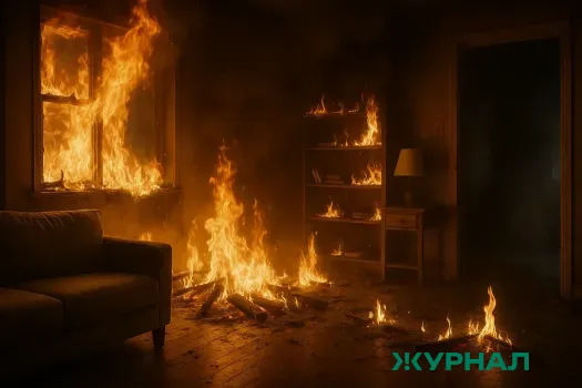 Пожар в квартире в Сидоровке: диван сгорел, хозяин не пострадал