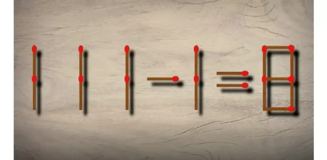 Решите математическую загадку за 12 секунд, передвинув одну спичку и проверьте свои логические способности