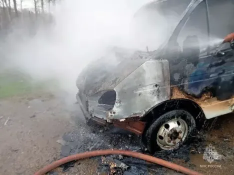 На трассе Р-239 под Бугульмой сгорела &laquo;ГАЗель&raquo;